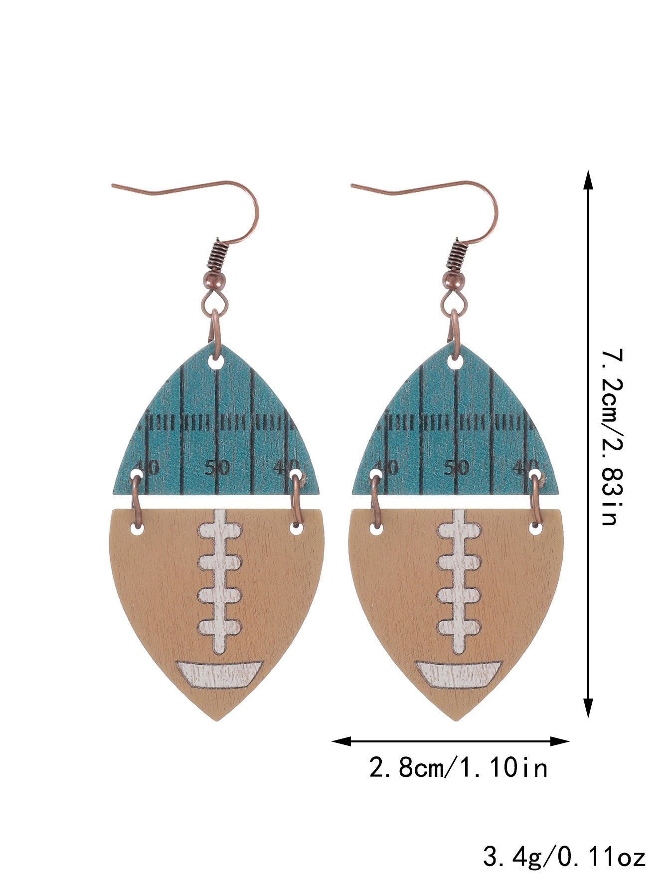Wholesale Western Style Wooden Bull Head Flower Pattern Earrings
